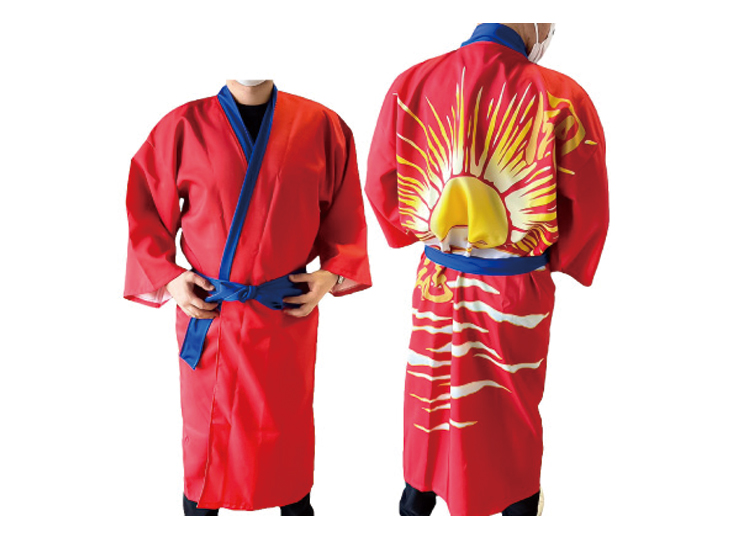 闘魂赤ガウン浴衣