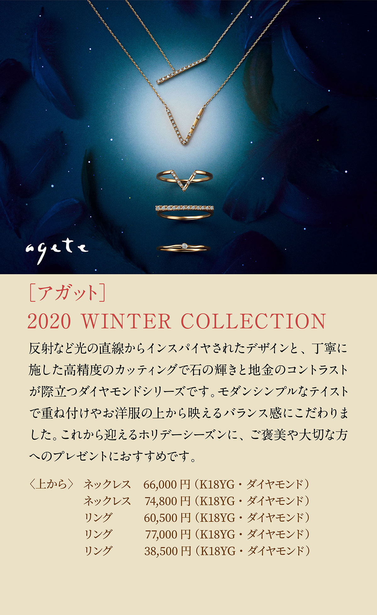 ☆超特価購物☆ agete 2020 Winter Collection ネックレス